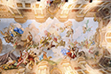 Marble hall ceiling fresco from 1731: Pallas Athena on a chariot