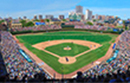 Cubs vs Boston Red Sox Panoramic View of Wrigley Field